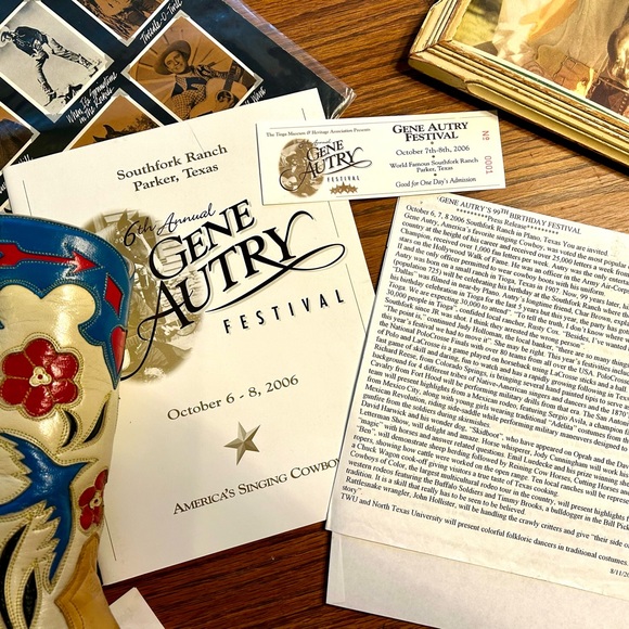 Bluebird Cowboy Boots Montana New Old Stock Gene Autry Centennial Women 7.5 - Picture 2 of 13